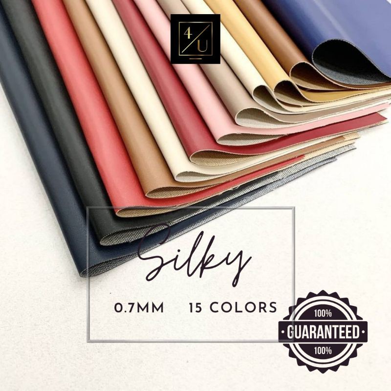MURAH Kain Kulit Sintetis Meteran GARANSI PU - Silky Bahan Tas Oscar