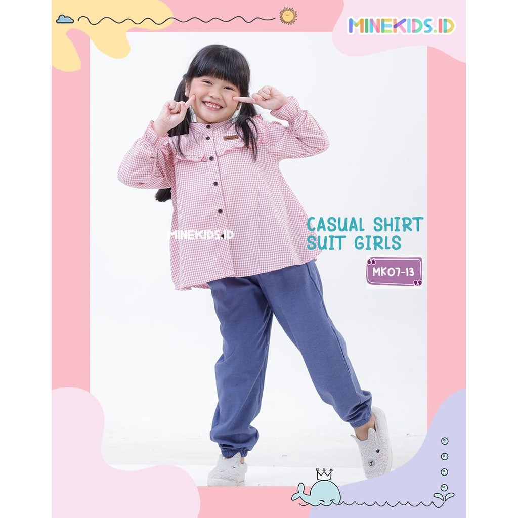 Afsheenastore Setelan Anak  Perempuan Casual Set By Mine Kids