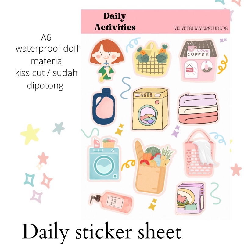 

Sticker Aesthetic bujo Bullet Journal kiss cut