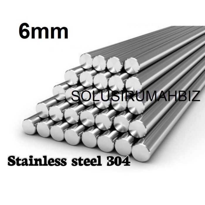 as stainless steel 304 diameter 6mm x 100 cm shaft 304 round bar 6 mm