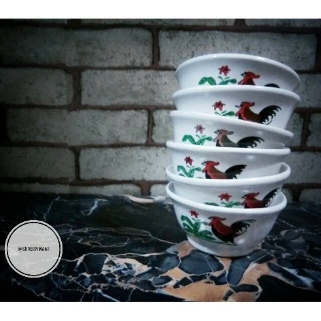 Mangkok ayam jago mini