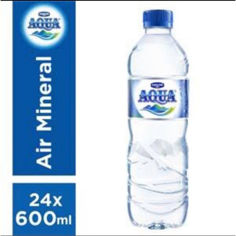 Aqua Botol Air Mineral 600ml (1dus)