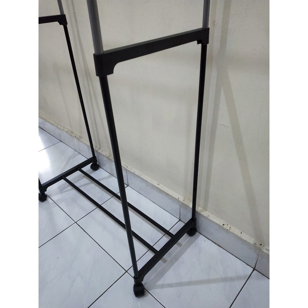 Rak Gantungan Jemuran baju Handuk Double Rod Rack