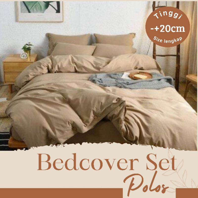 Bed cover Set Sprei Polos no Embos Selimut Bedcover Badcover Set 180x200 160x200 120x200 King Queen no 1 no 2 Single