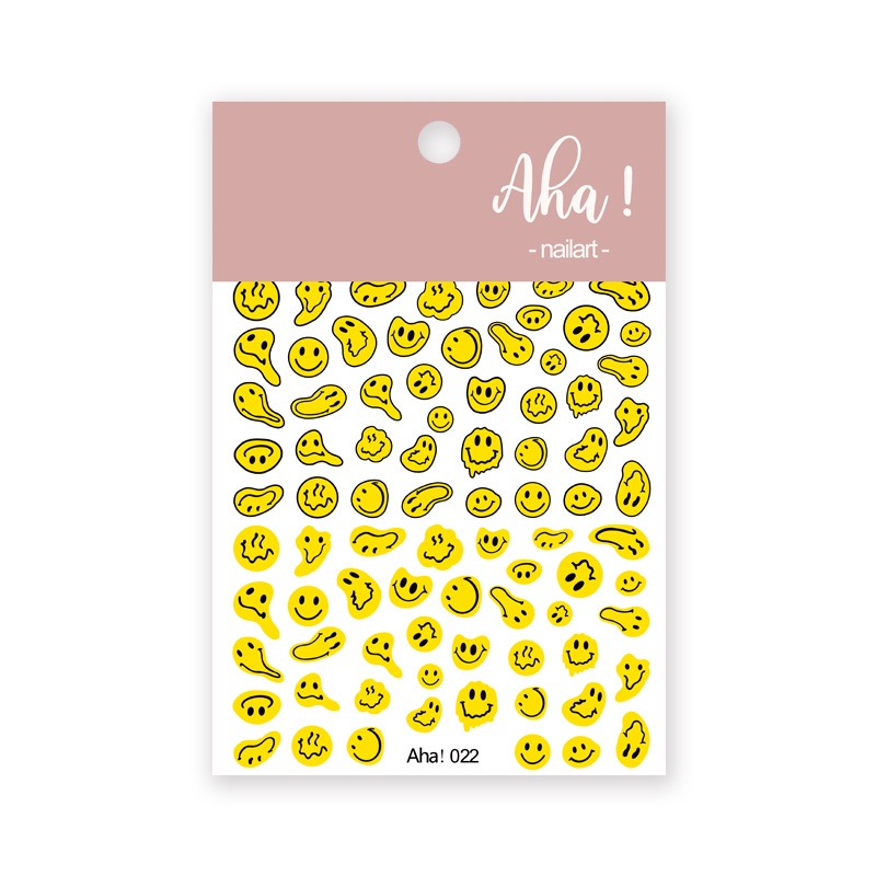 Kuning Senyum Matahari Dan Bulan Kuku Decal Manicure Art Awan Kertas Kuku Stiker Kuku Foil Transfer Air Nail Adhesive Tape