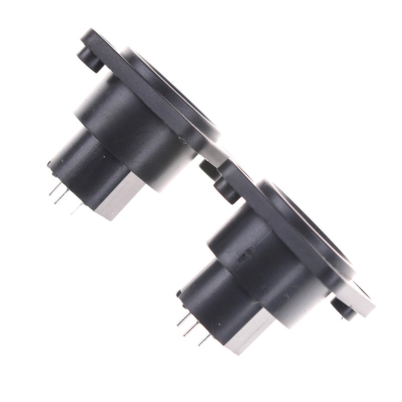 {LUCKID}2pcs XLR Female Jack 3 Pin 3-Pole Panel Mount Chassis Socket Connector