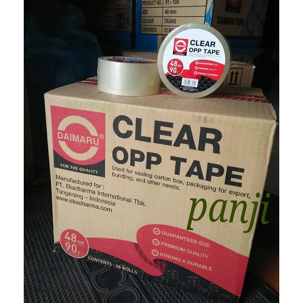 

Dijual Lakban clear single pack daimaru 1 dus 36roll 90Y Terbaru