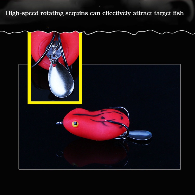 Umpan Pancing Soft Frog 7g/9g Katak Casting Soft Frog Lure Floating Bait 3D Eyes soft frog killer Top Water Fishing Lure With Sequins Umpan Ikan alat mancing