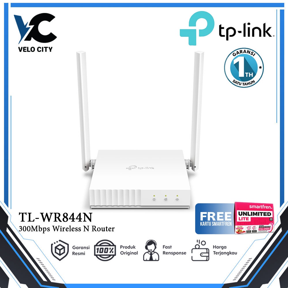 TL-WR844N 300 Mbps Multi-Mode Wi-Fi Router Original - Garansi 1 Tahun