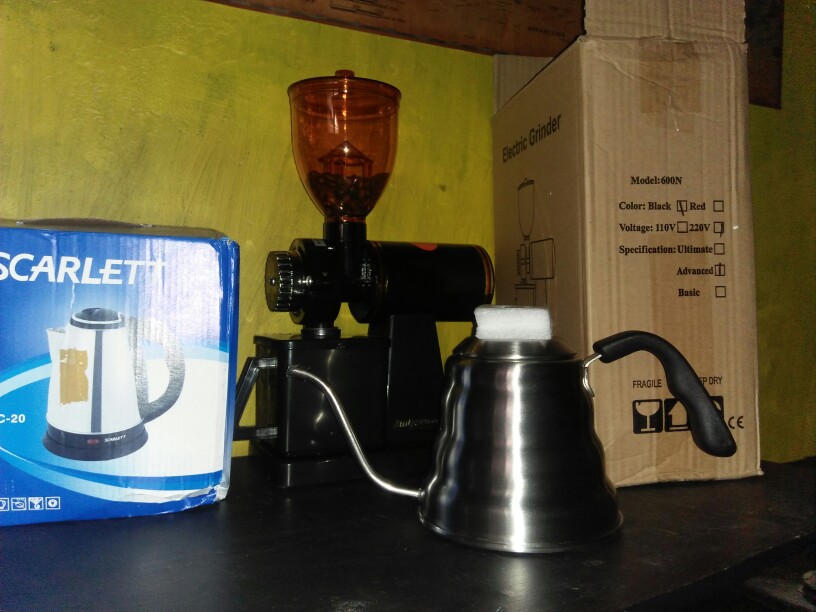 Teko Leher Angsa Kopi Coffee Maker Pot V60 Drip Kettle Teko Barista 1200ml Thermometer