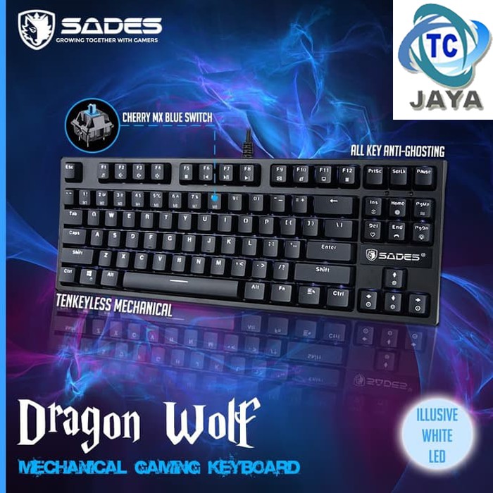 Sades Dragon Wolf TKL Mechanical Gaming Keyboard