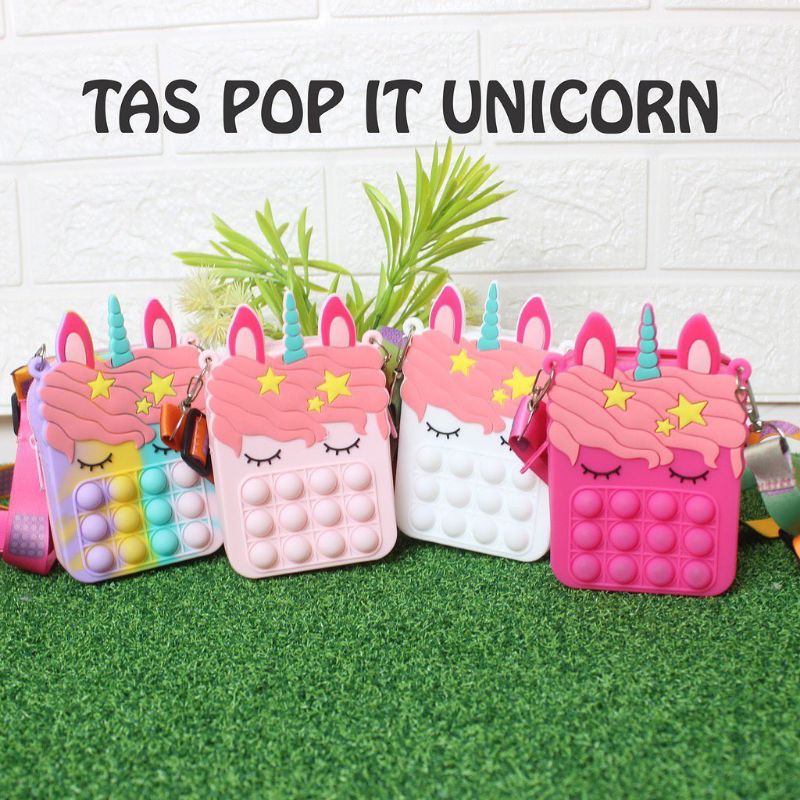 tas pop it unicorn anak