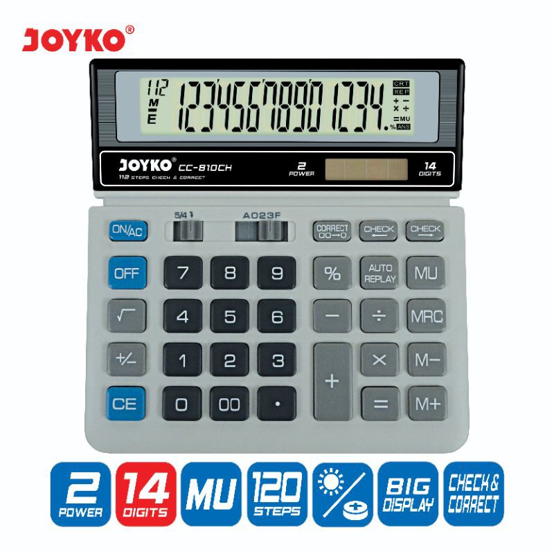 

Kalkulator Joyko CC-810CH 14 Digits Check Correct