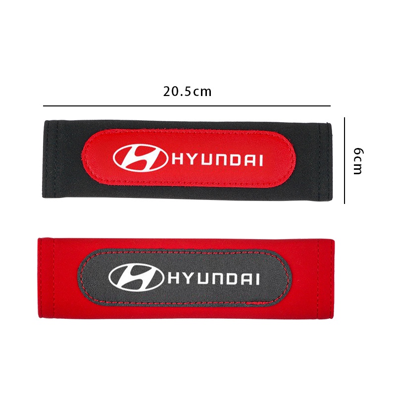 2 Pcs Cover Pelindung Sabuk Pengaman Mobil Bahan Kulit suede Untuk Hyundai i10 Kona Getz Accent Elantra Sonata Tucson I30 Santafe Creta ix35 I20 Ix40 H1