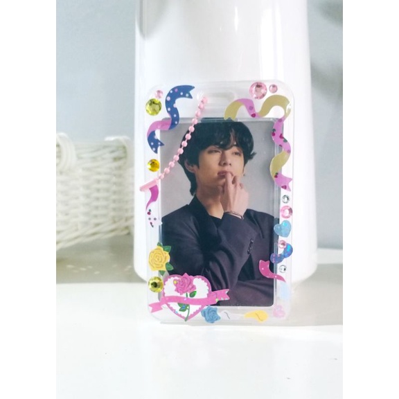 

ID Card Holder Toploader Sticker Deco Kpop BTS Member + Huruf / Alphabet 4 pcs / Bisa Request Huruf