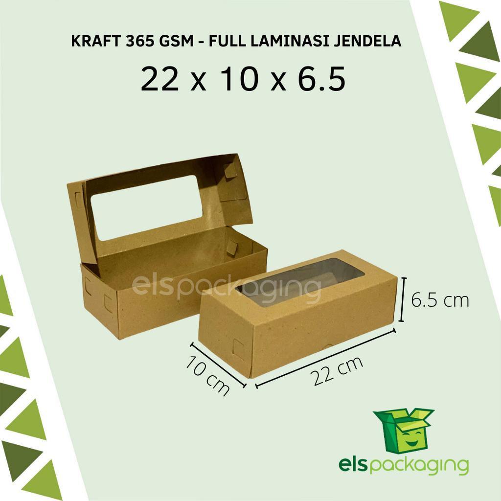 

Dus kraft laminasi Dus Roll cake Dus Bolu Dus Bombolini Dus Brownies 22x10x6.5