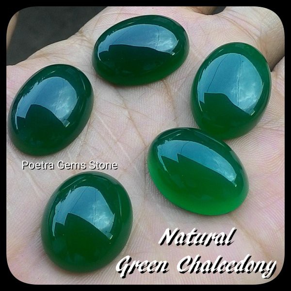 CINCIN NATURAL GREEN CHALCEDONY IJO BOTOL RASA BACAN BIG SIZE