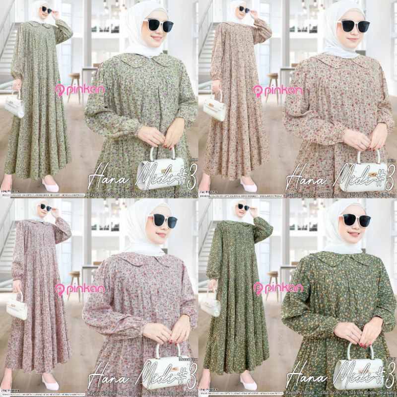 BAJU WANITA MURAH // Gamis Kerah Kombi Original Pinkan Home Dress Busui Rayon Viscose Mix Renda Prem