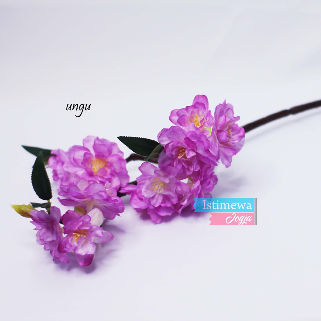 Bunga Sakura Plastik Artificial Setangkai Cantik Af04 Shopee