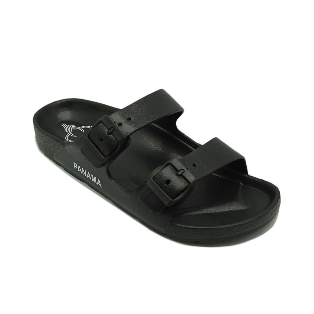 Sandal Panama Pria Torso Hitam| Sendal Cowok / Sendal Pria / Slop Slip Flip Flop