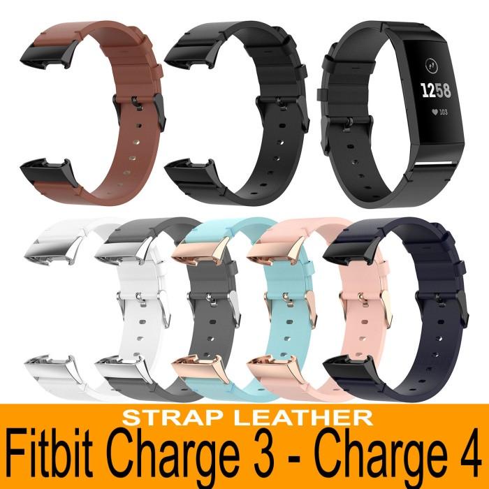 Strap Leather Fitbit Charge 3 - Charge 3 SE - Charge 4