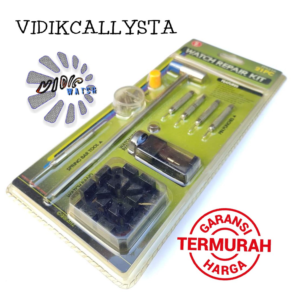 Watch Repair Kit Alat Reparasi jam tangan Pemotong Potong Rantai jam Tangan T21 FULSET Lengkap