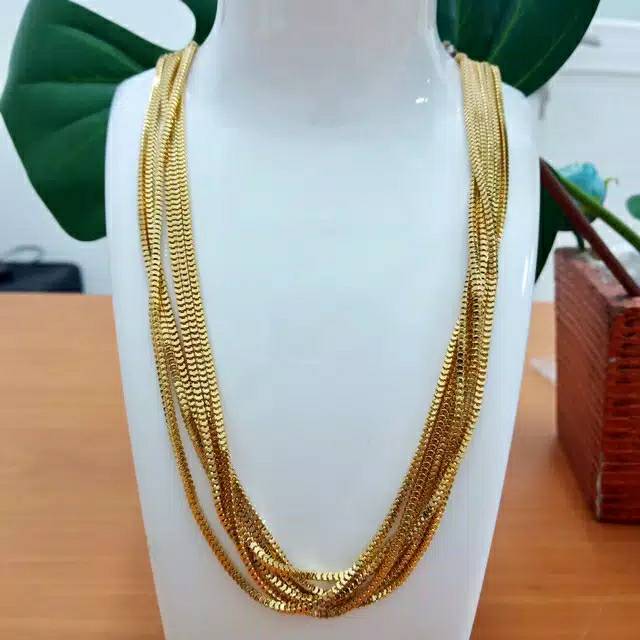 Fourfashion Kalung Milano lapis emas panjang 60cm