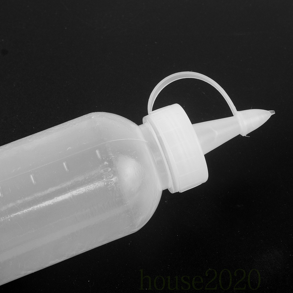 [house2020]2pcs 100ML Plastic Sauce Squeezer Bottle Dispensing Bouteille