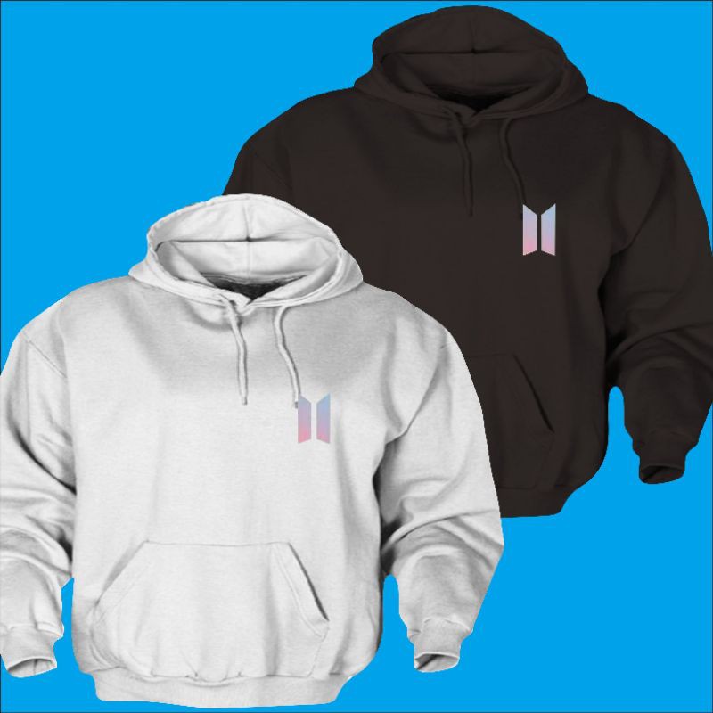 Hoodie Jumper Kpop BTS logo printing kecil