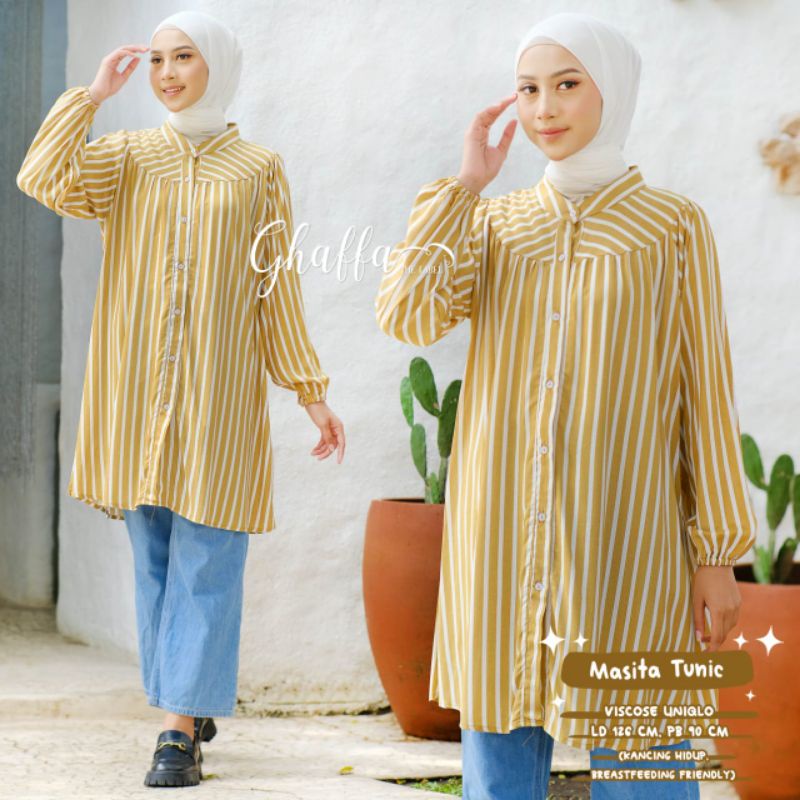 MASITA TUNIC BY GHAFFA THE LABEL (TUNIK SALUR) Tunik muslimah rekomeded