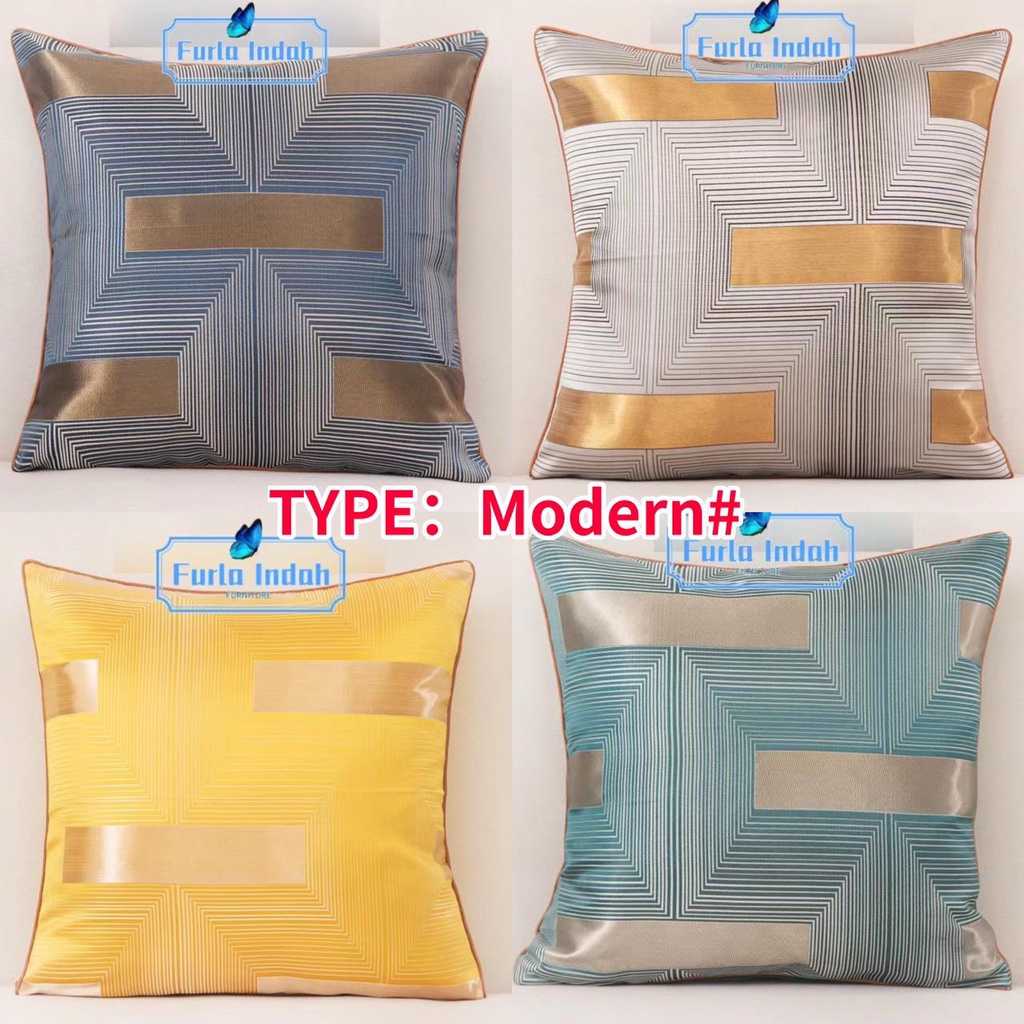 sarung bantal sofa sarung bantal kursi motif mewah 48×48CM IMPOR