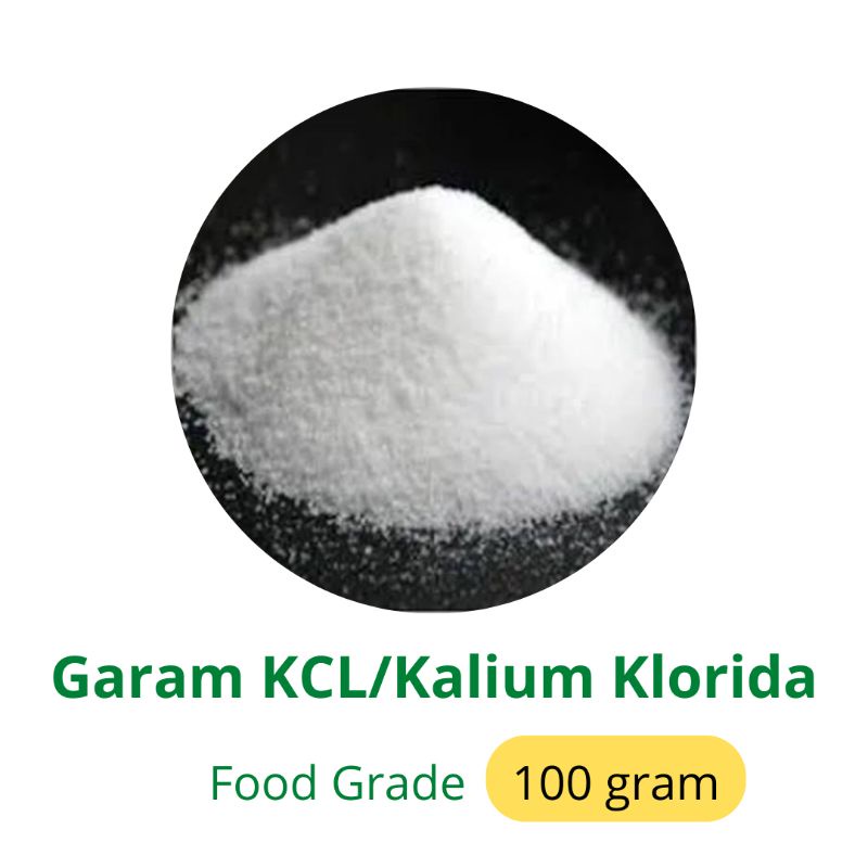

Garam KCL 100 gr food grade/ kalium klorida/garam industri/Potassium Chloride