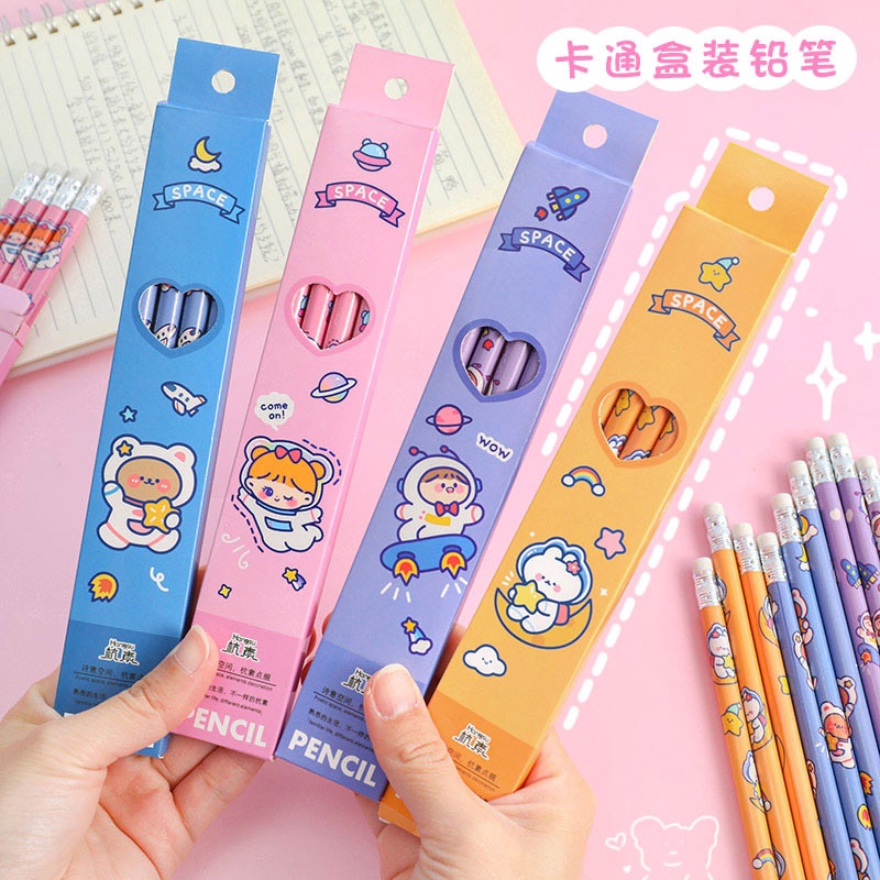 

ATM.Medan Set Pensil Raut / Serut Motif Cartoon Cute [1kotak isi 4pensil)