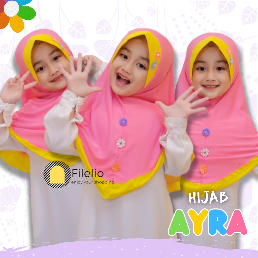 Kerudung Anak TK MURAH AYRA / Jilbab Anak Terbaru / Hijab Anak Murah / Fashion Anak / Kado Ultah