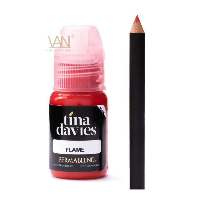 Tinta Permablend X Tina Davies Lip Duo - Flame Original Made in USA 15ml