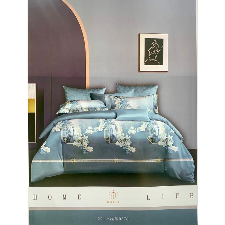 Kain Sprei Katun Jepang Motif Waterfall