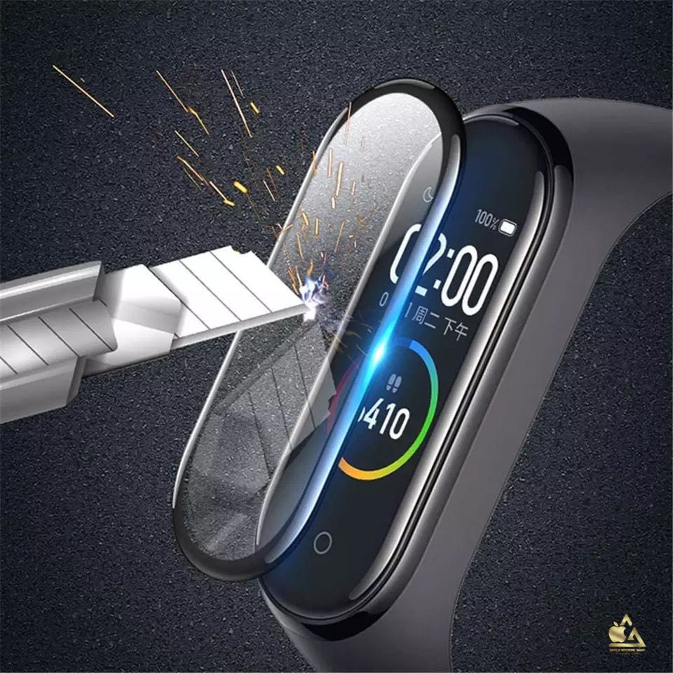 Tempered Glass 4D Xiaomi Mi Band 4 5 6 FULL CURVE Polimer Nano Technology Screen Protector Anti Gores Kaca Film