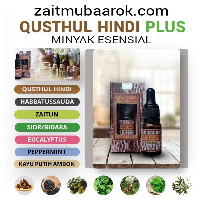 Jual Minyak Esensial Qusthul Hindi Plus Zait Mubaarok Indonesia Shopee Indonesia