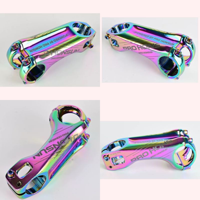 Honsun Pro Stem 31.8 mm 7 CM 17 Derajat Stem Handlebar Sepeda Rainbow