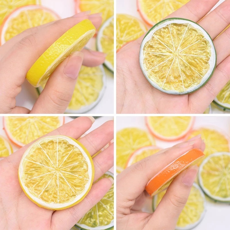 (Recommend) Potongan Buah Lemon Imitasi Bahan Plastik Ukuran 5cm Untuk Dekorasi Pesta Pernikahan