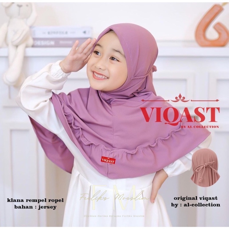 Hijab Anak Bergo TK SD KLANA Rempel 3-7 Tahun ORIGINAL VIQAST