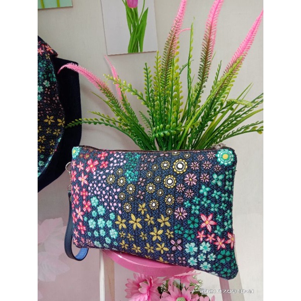 Tas wanita + clutch wanita Flowers