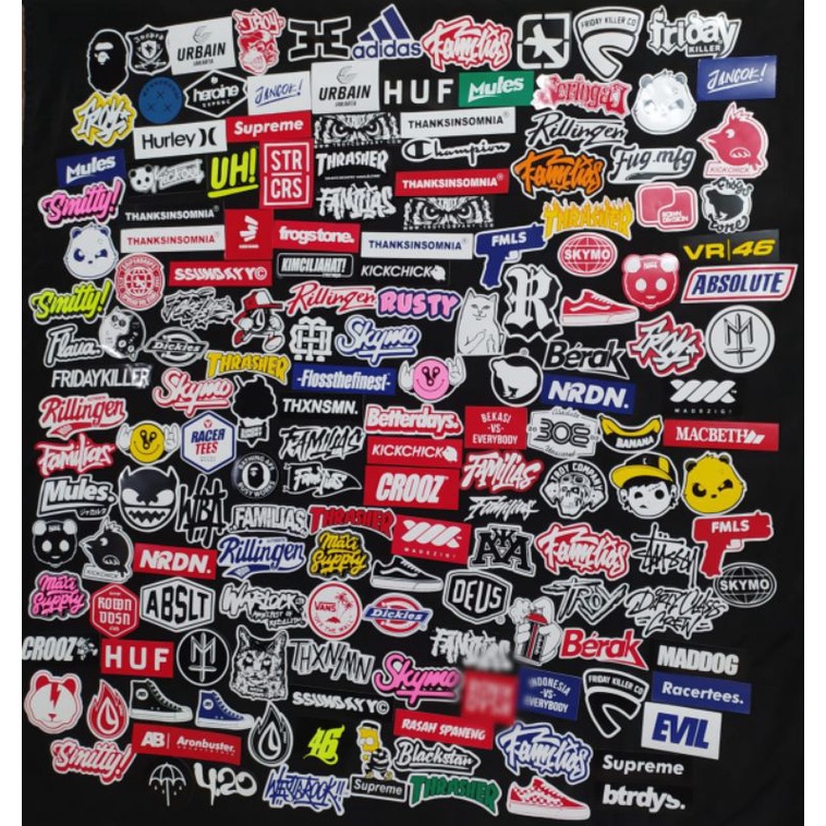 Stiker Sticker Brand Distro escrobat Case Phone logo Band Aesthetic Grosir Murah Pop Art Clothing Basic Daily Tumblr Laptop Motor Helm HP Casing Striping Tempel Label Merk Dinding Graftac Vinyl High Quality decal-1