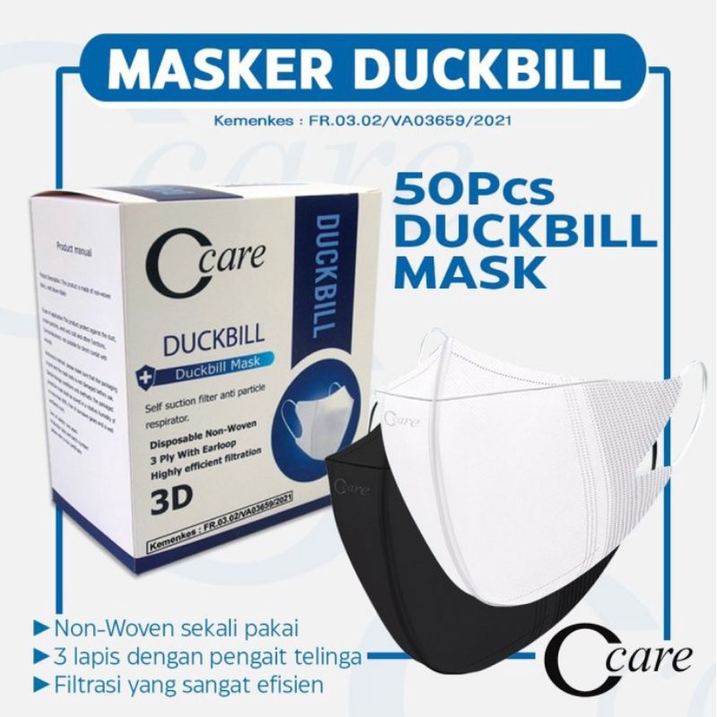 Masker Kf94 isi 50pcs 4ply High Quality Bahan Nyaman dan Lembut Semarang-DB PUTIH CCARE/BSTAR