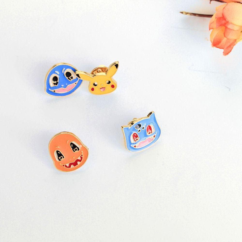 Lanfy Pokemon Badge Aksesoris Ransel Jaket Pin Pakaian Dekorasi Kartun Decor Badge Enamel Bros