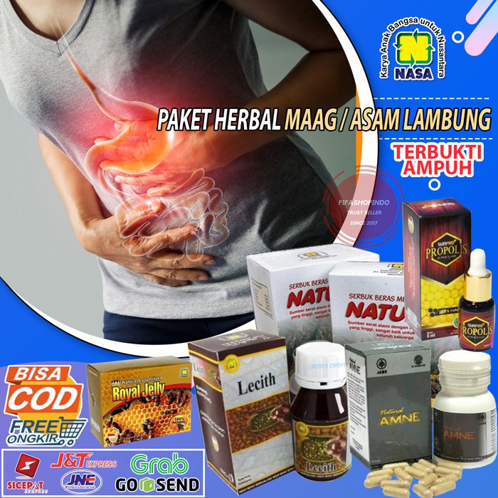 OBAT HERBAL MAAG NASA PAKET OBAT MAAG ASAM LAMBUNG AMAN & TERUJI BPOM