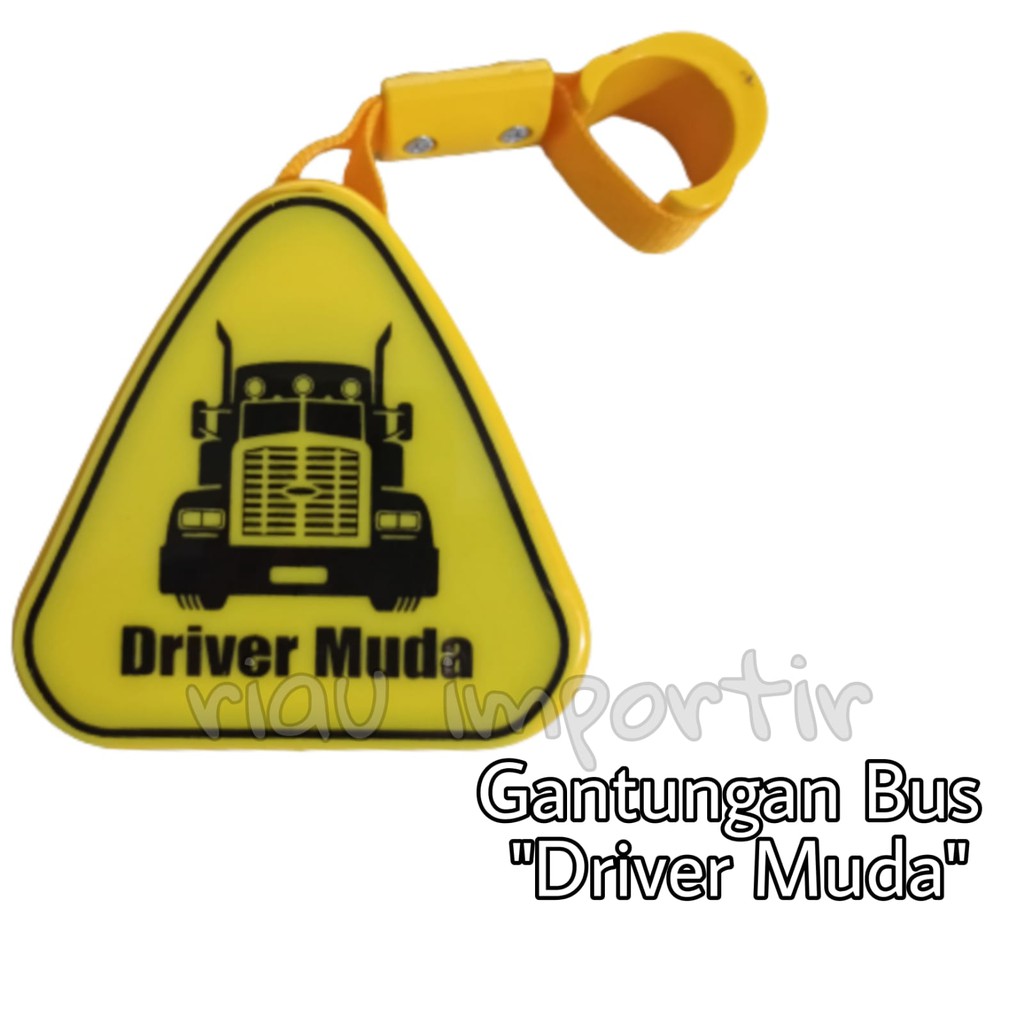 {RIAU IMP} Towing Gantungan Bus Busway Logo DRIVER MUDA Hiasan Mobil Warna Kuning Merah
