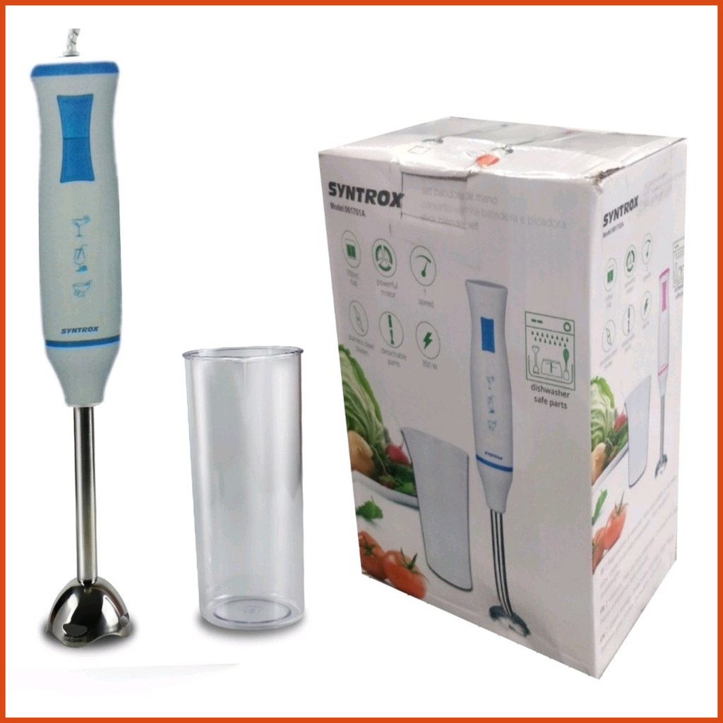 Hand Blender Syntrox Blender Tangan Blender Bumbu Plus Gelas Multifungsi