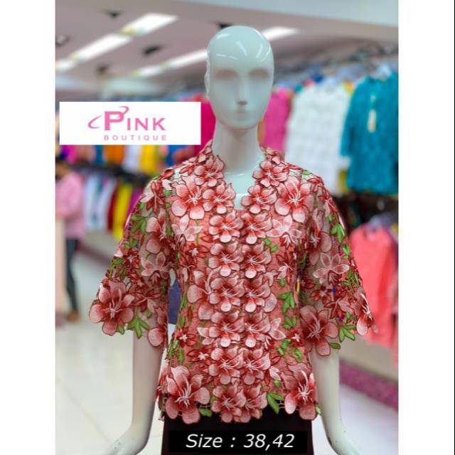 pink butik bahan full brokat premium quality