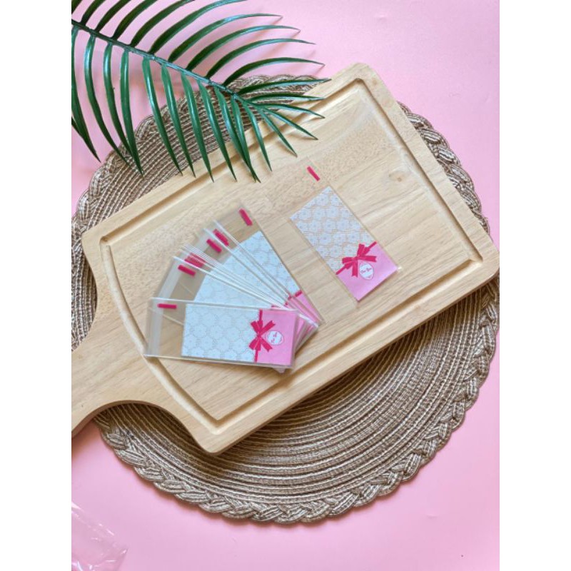 

plastik opp lucu / plastik cookies For You pink 7x10 harga 1 pack isi 100
